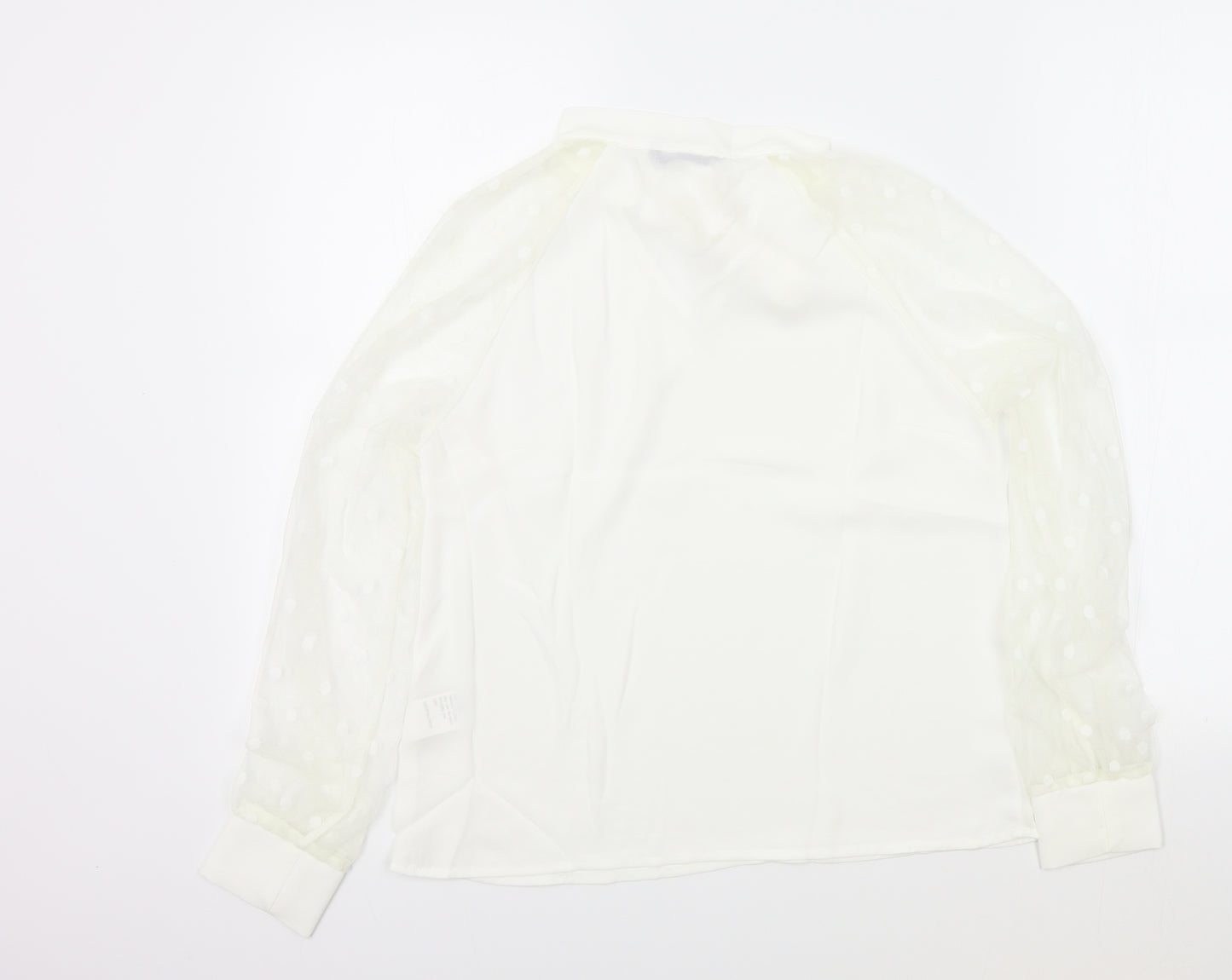 SheIn Womens White Colourblock  Basic Blouse Size XS