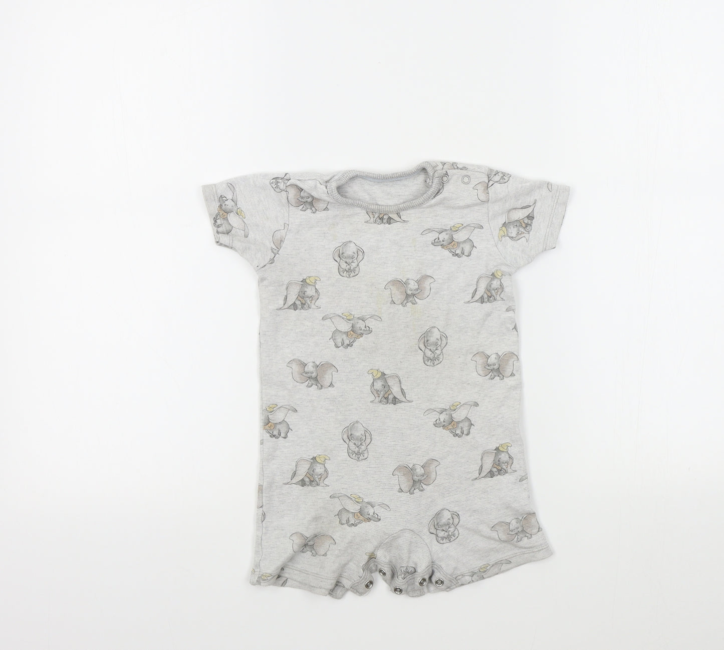 Disney Baby Baby Grey Colourblock  Babygrow One-Piece Size 12-18 Months  - Disney Dumbo