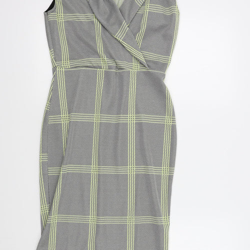 Pink Boutique Womens Black Geometric  A-Line  Size M