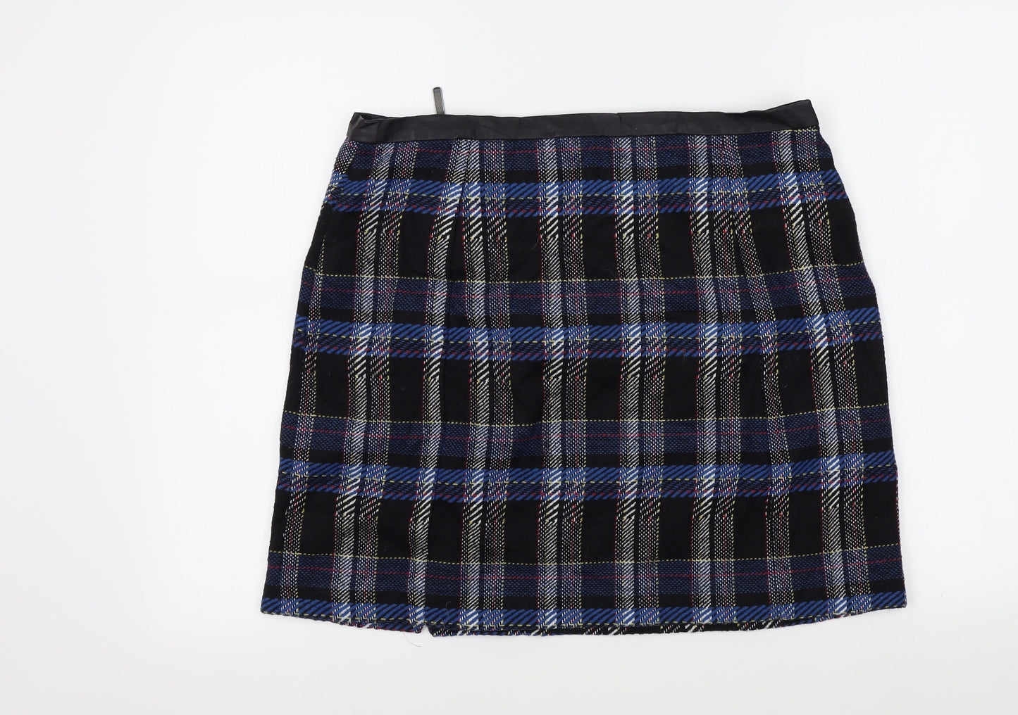 TU Womens Black Check  A-Line Skirt Size 16
