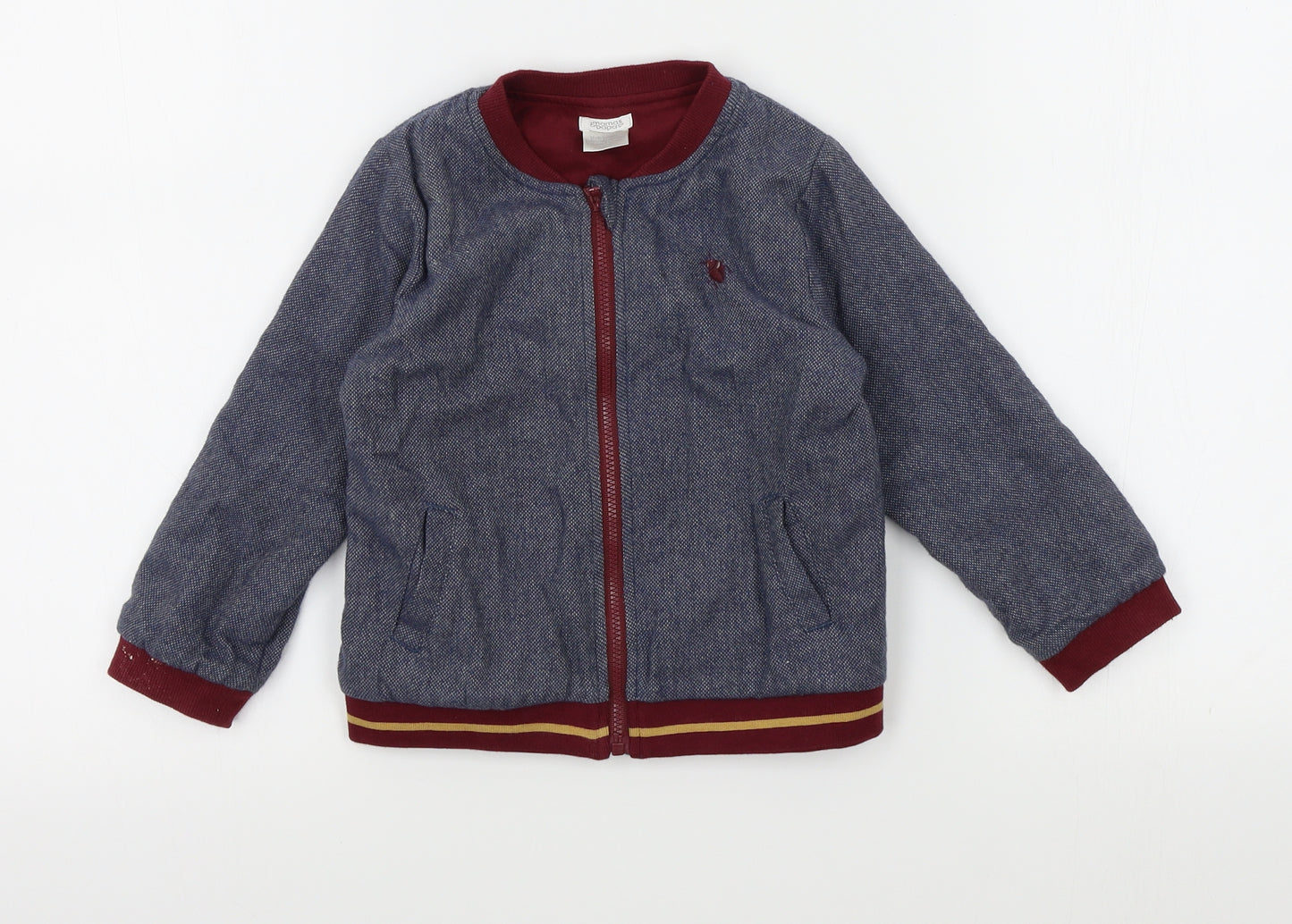 mamas & papas Boys Blue   Basic Coat Jacket Size 2-3 Years