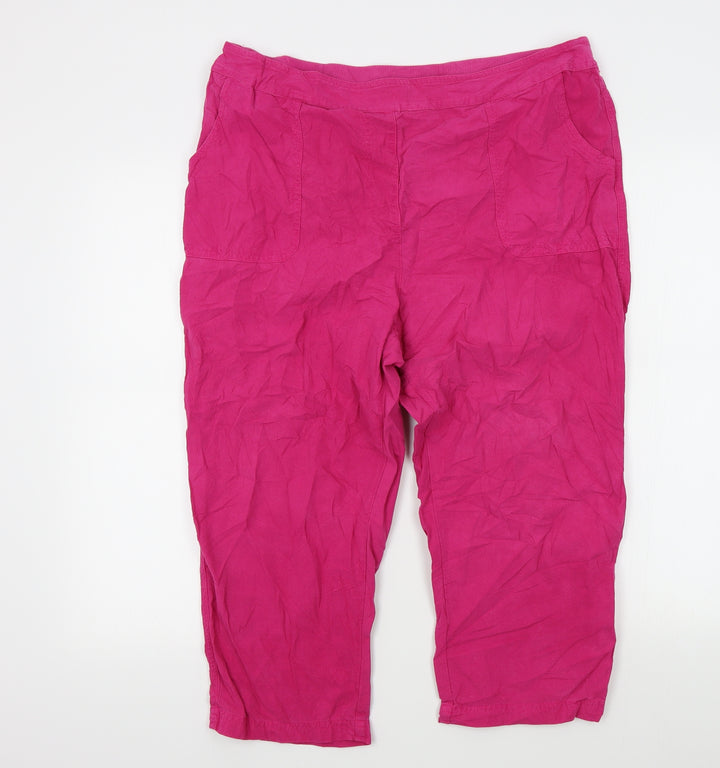 isle Womens Pink Trousers Size 18 L20 in