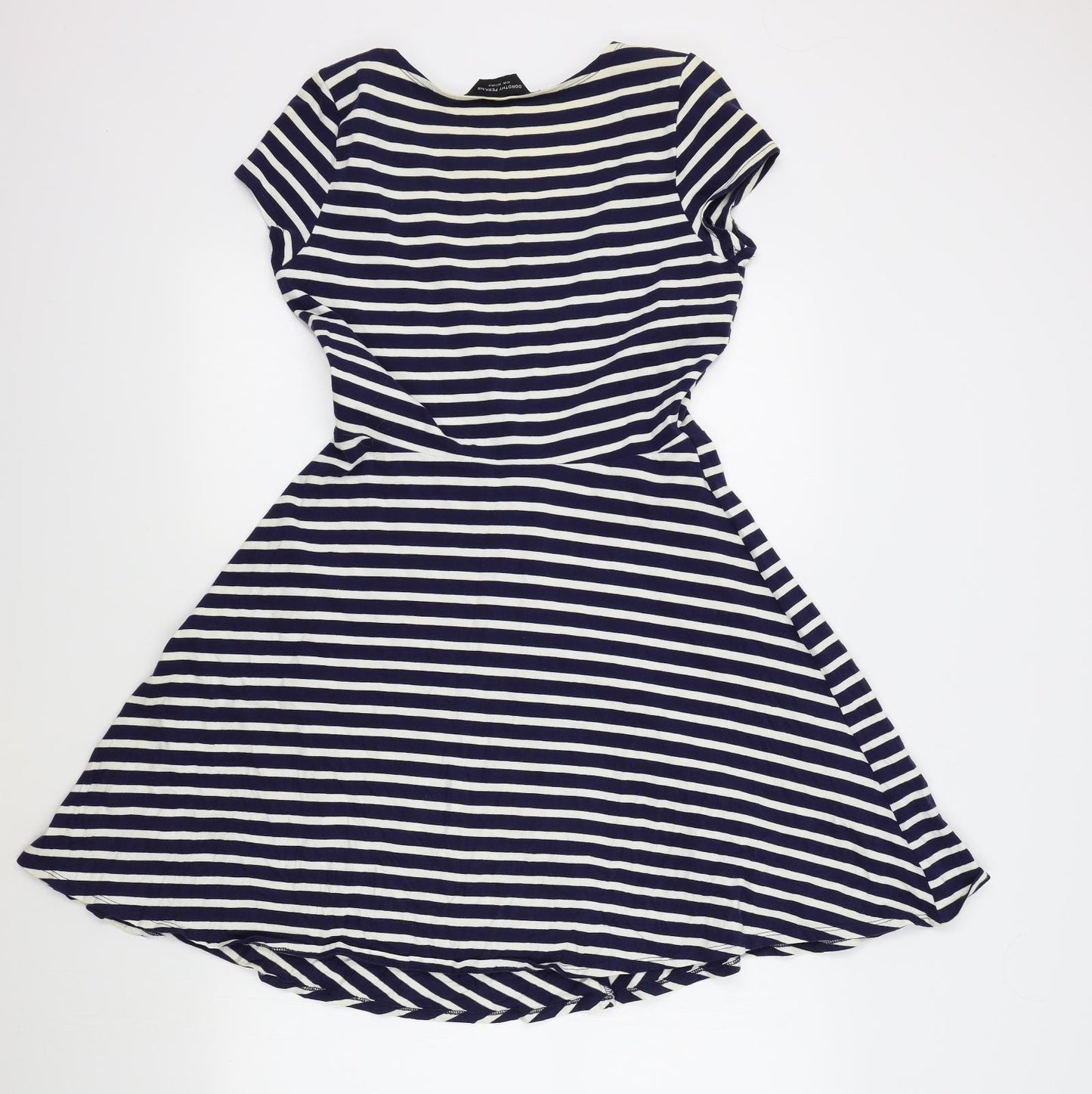 Dorothy Perkins Womens Blue Striped  Fit & Flare  Size 12