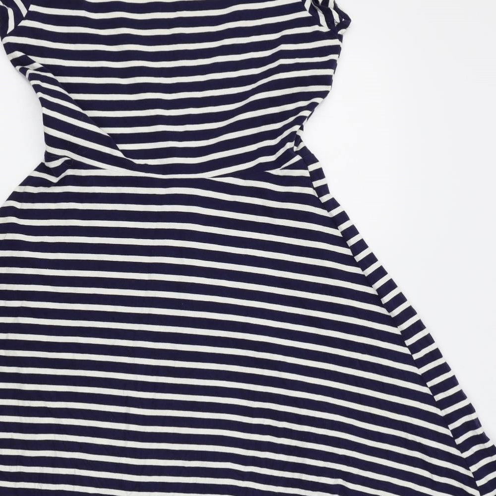 Dorothy Perkins Womens Blue Striped  Fit & Flare  Size 12
