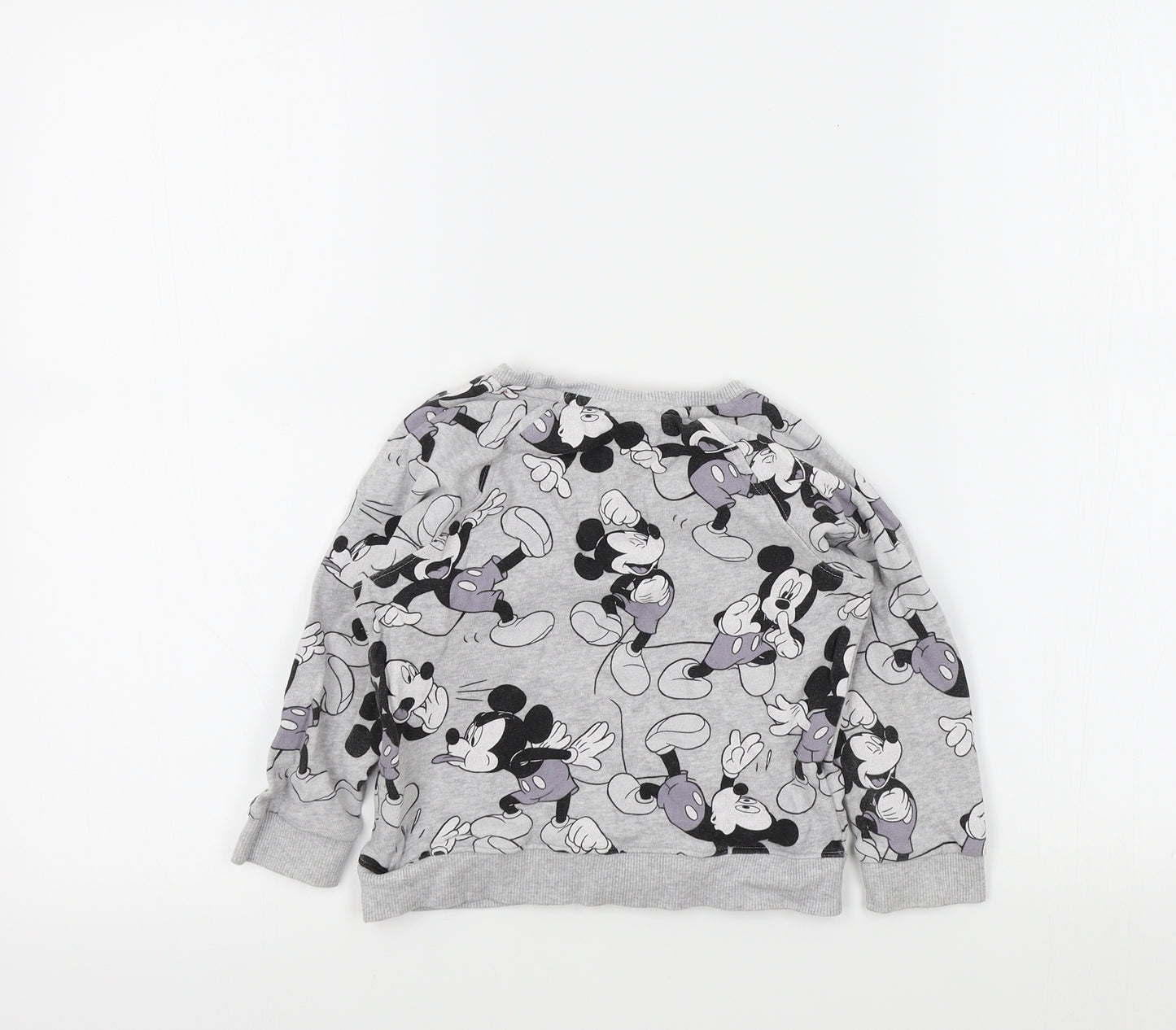 NEXT Boys Grey Colourblock  Pullover Jumper Size 2-3 Years  - Disney Mickey Mouse