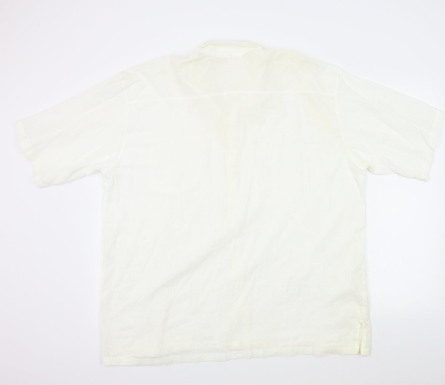 Preworn Mens White Colourblock   Button-Up Size 4XL