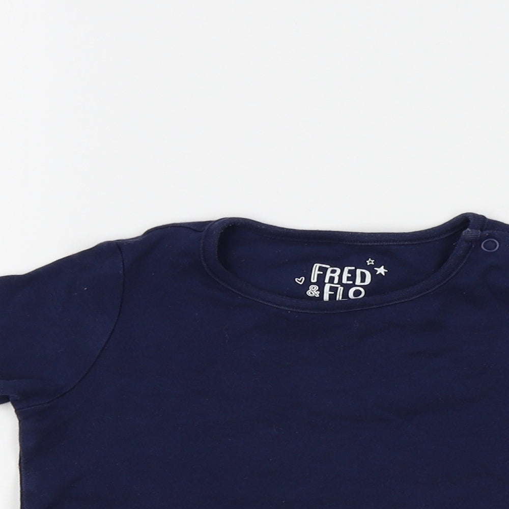 F&F Baby Blue Colourblock  Basic T-Shirt Size 12-18 Months