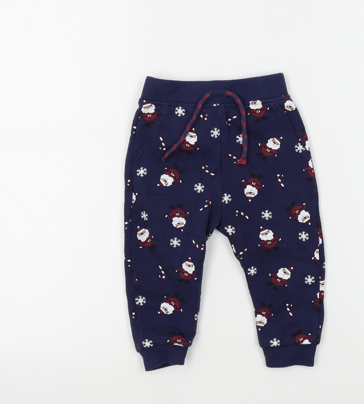 Primark Boys Blue Colourblock  Jogger Trousers Size 18 Months