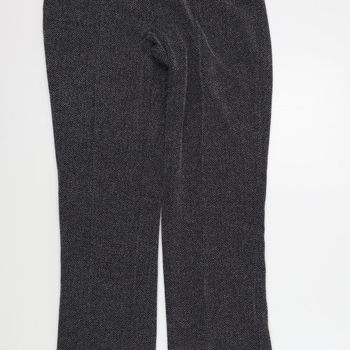 Preworn Womens Black Geometric  Trousers  Size 10 L29 in