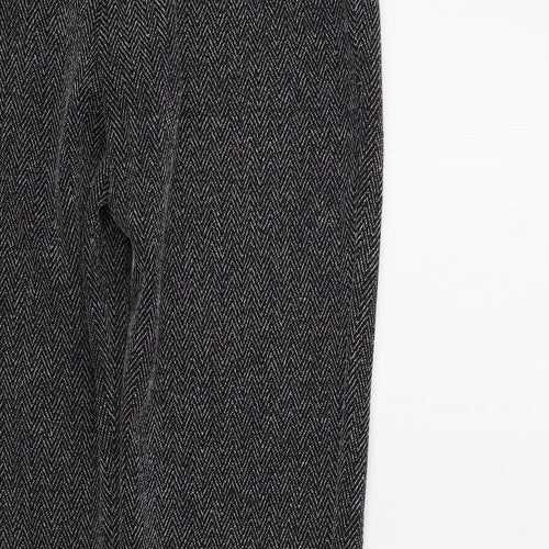 Preworn Womens Black Geometric  Trousers  Size 10 L29 in