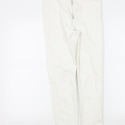Denim & Co. Womens White   Skinny Jeans Size 10 L25 in