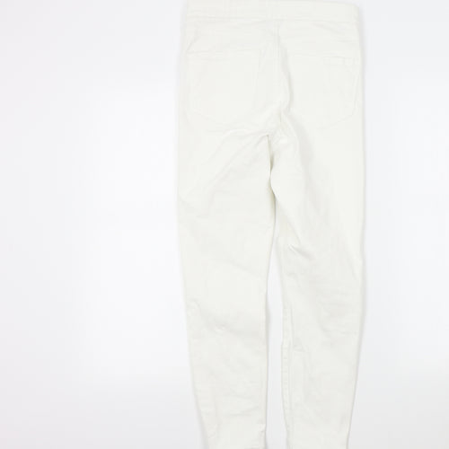 Denim & Co. Womens White   Skinny Jeans Size 10 L25 in