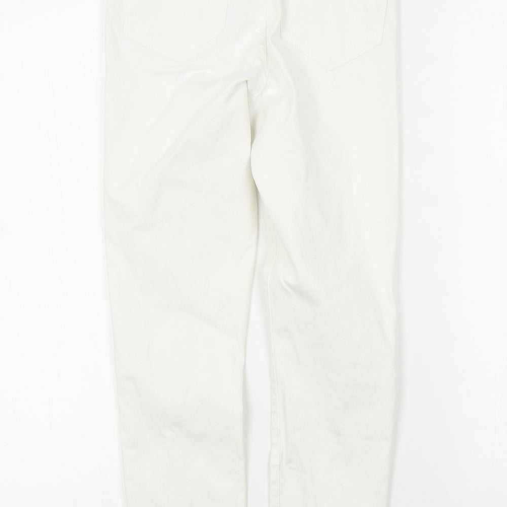 Denim & Co. Womens White   Skinny Jeans Size 10 L25 in