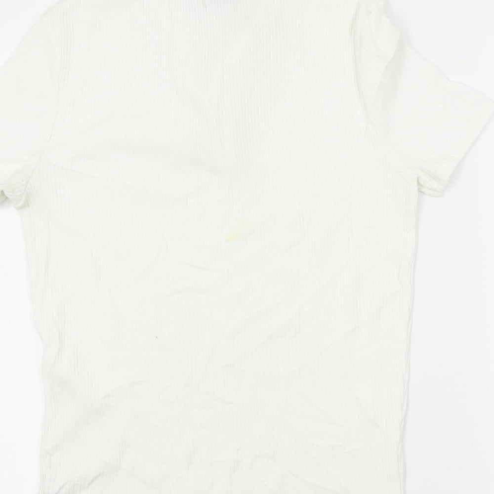 Topman Mens White Chevron   Polo Size S