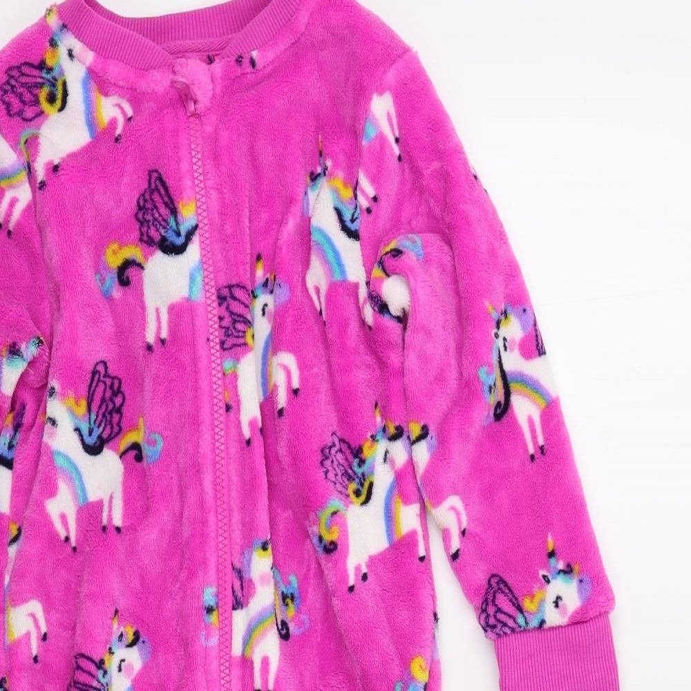 NEXT Girls Pink Colourblock  Top Bodysuit Size 2 Years  - unicorn