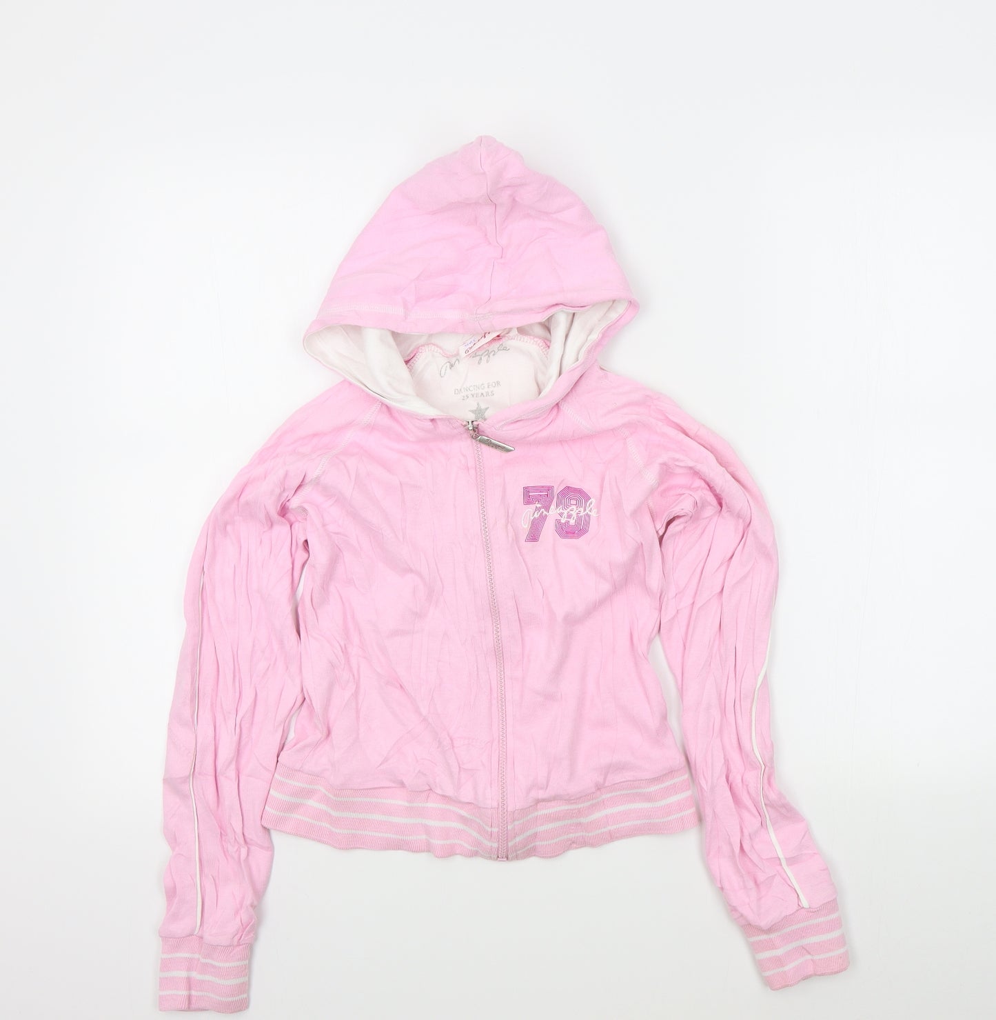 Pineapple Girls Pink Colourblock  Full Zip Jumper Size S