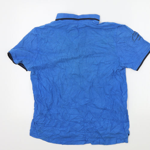 Owk Company Mens Blue Colourblock   Polo Size L