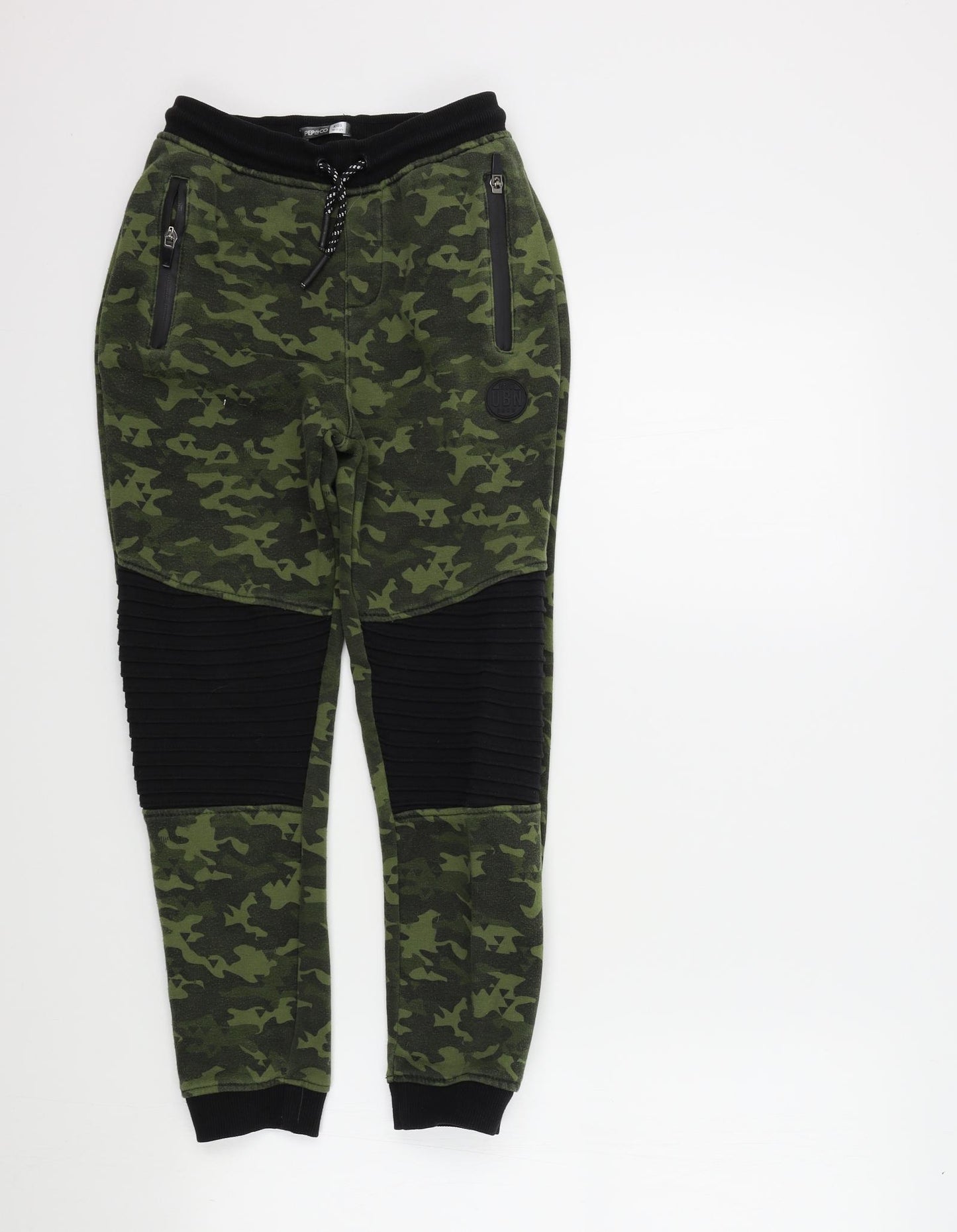 pep&CO Boys Green Camouflage  Jogger Trousers Size 10-11 Years