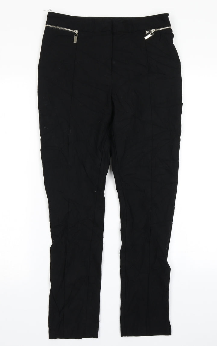 F&F Womens Black Trousers Size 12 L24 in