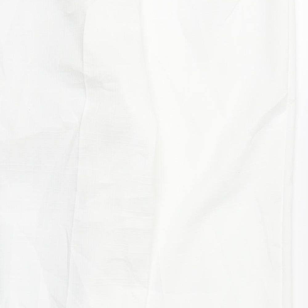 M&S Collection Womens White   Trousers  Size 18 L28 in