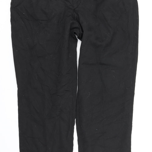 Oakman Mens Black   Trousers  Size 36 in L28 in
