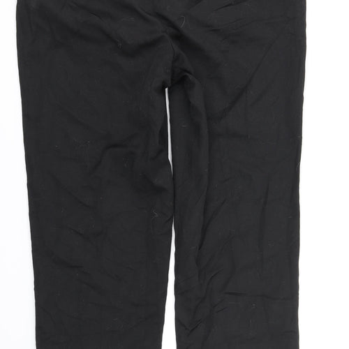 Oakman Mens Black   Trousers  Size 36 in L28 in