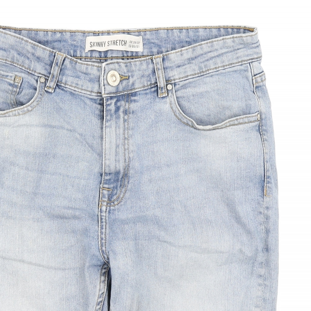 New Look Mens Blue  Denim Cargo Shorts Size 34 in