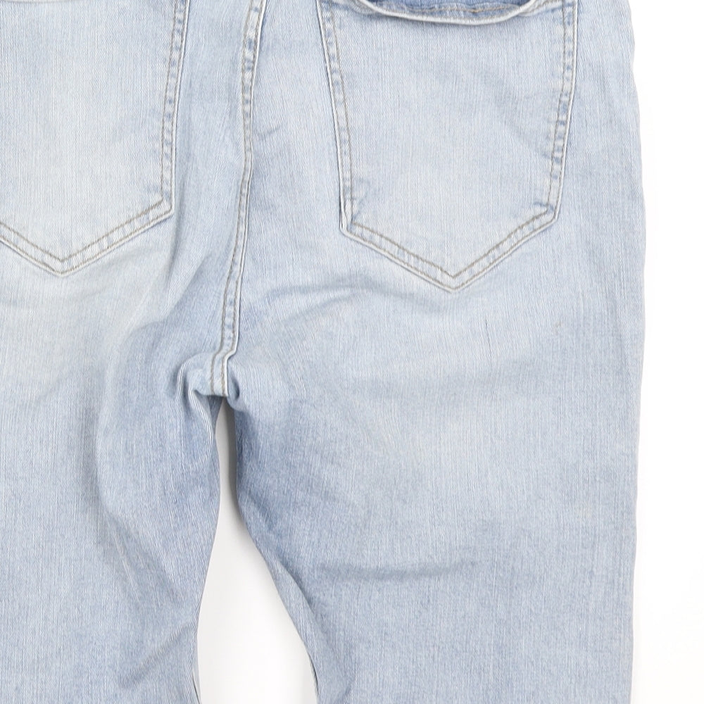New Look Mens Blue  Denim Cargo Shorts Size 34 in