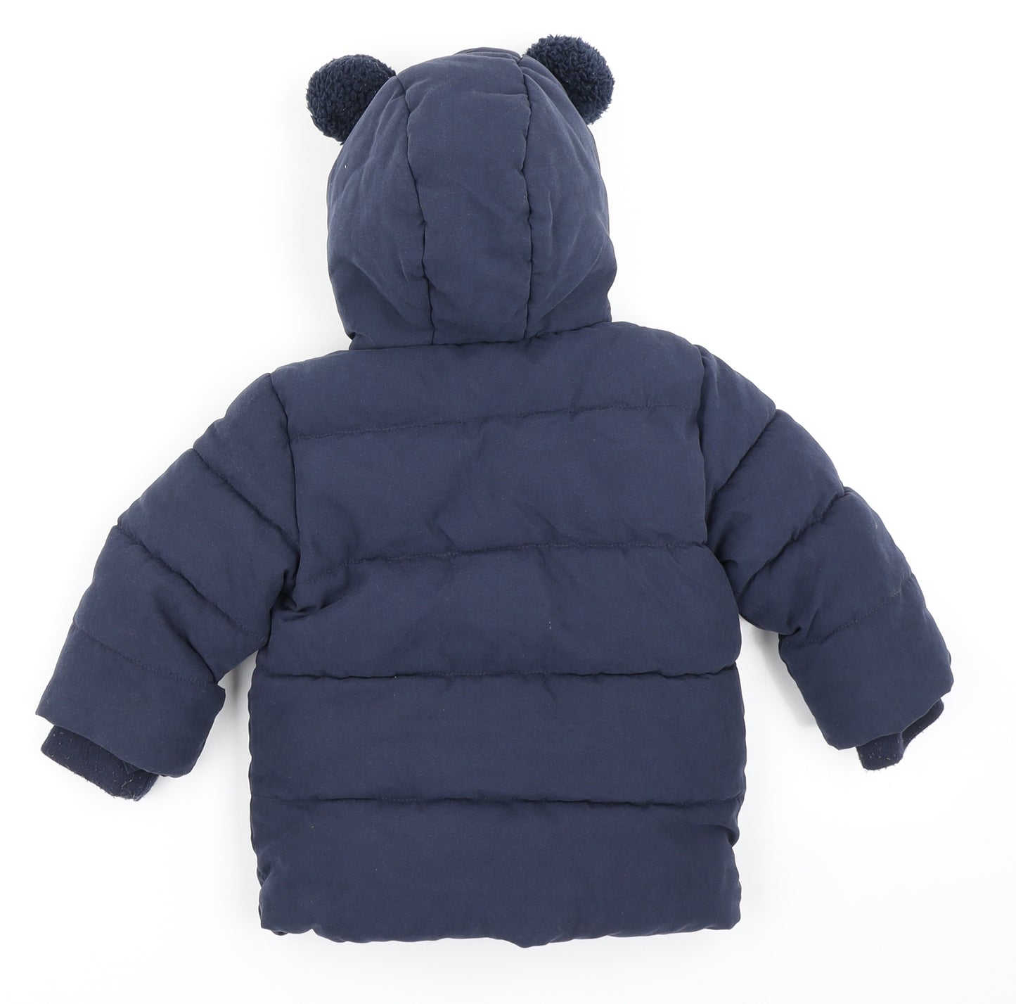 George Boys Black   Parka Coat Size 9-12 Months