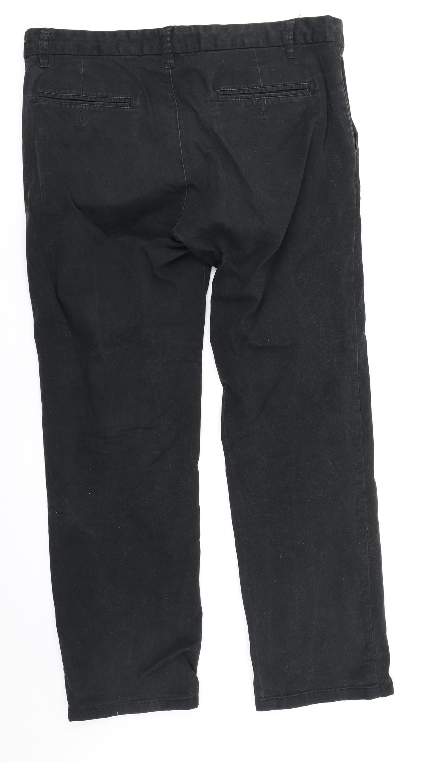 Burton Mens Black   Chino Trousers Size 34 in L26 in
