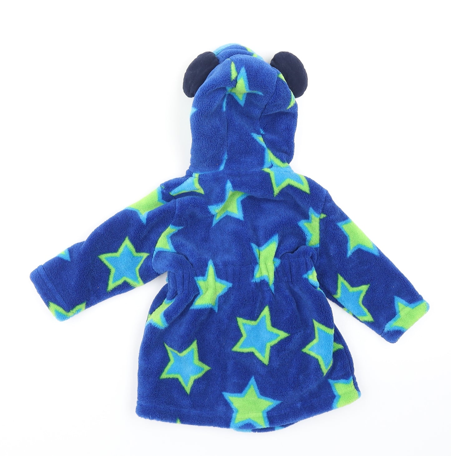 Disney Boys Blue Spotted  Kimono Robe Size 3-6 Months  - Mickey Mouse