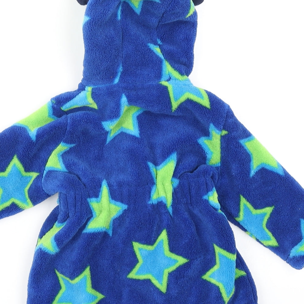 Disney Boys Blue Spotted  Kimono Robe Size 3-6 Months  - Mickey Mouse
