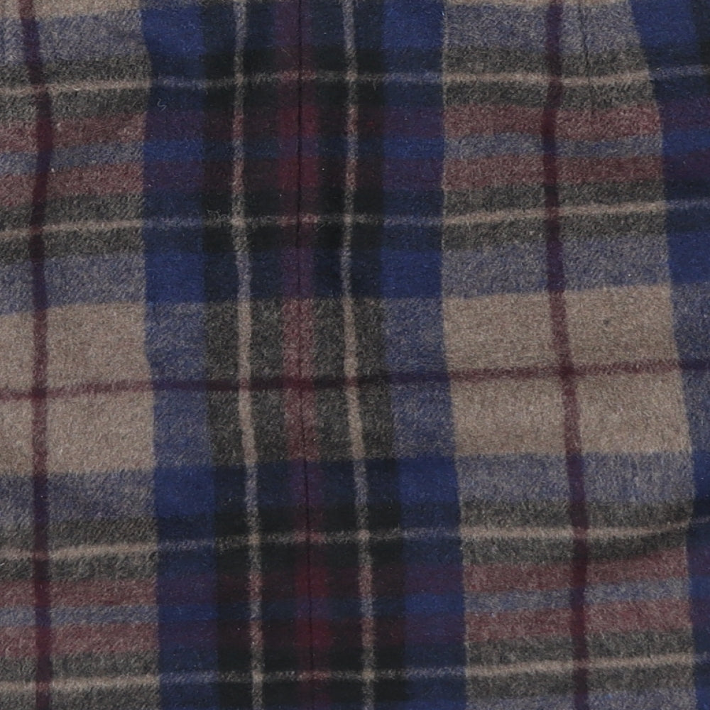 F&F Womens Blue Plaid  A-Line Skirt Size 14