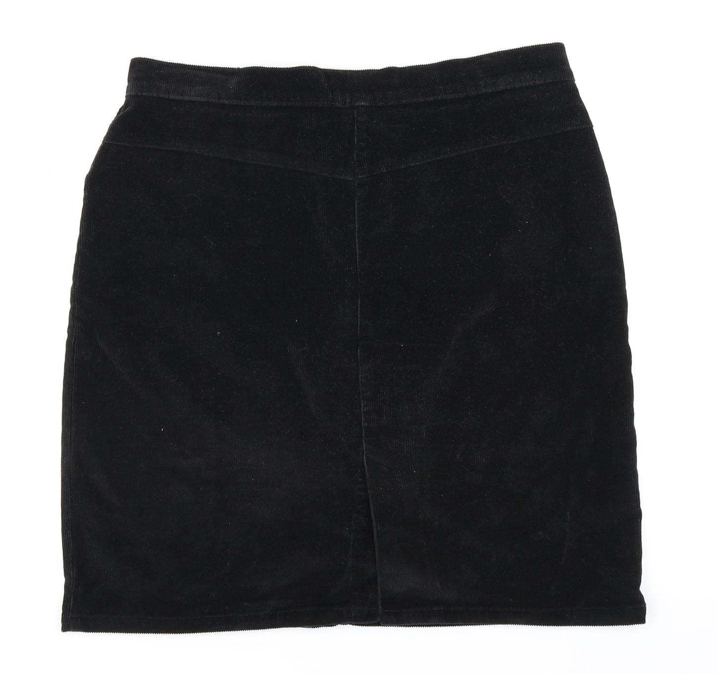TU Womens Black  Corduroy A-Line Skirt Size 14