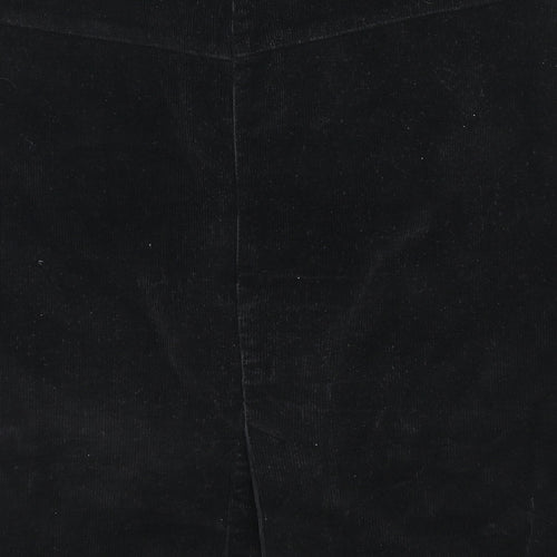 TU Womens Black  Corduroy A-Line Skirt Size 14