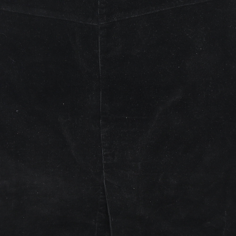 TU Womens Black  Corduroy A-Line Skirt Size 14