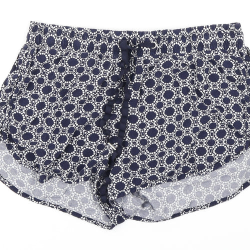 Papaya Womens Blue Batik  Hot Pants Shorts Size 8