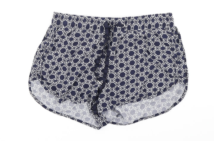 Papaya Womens Blue Batik Hot Pants Shorts Size 8