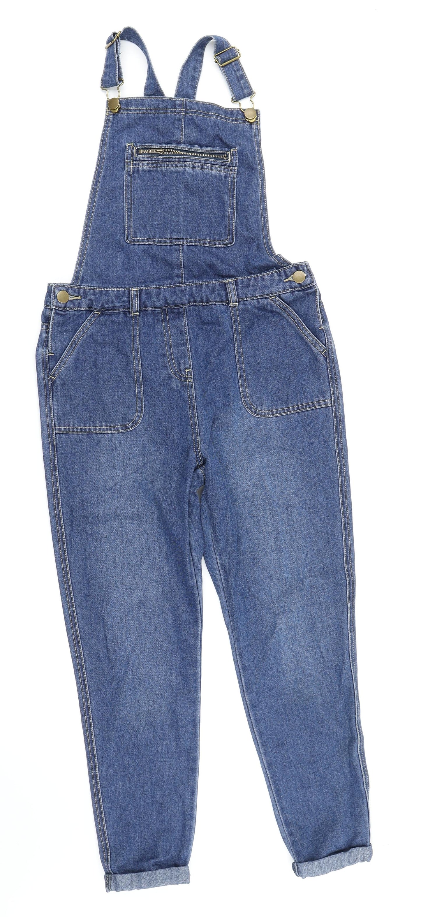 George Girls Blue  Denim Dungaree One-Piece Size 10-11 Years