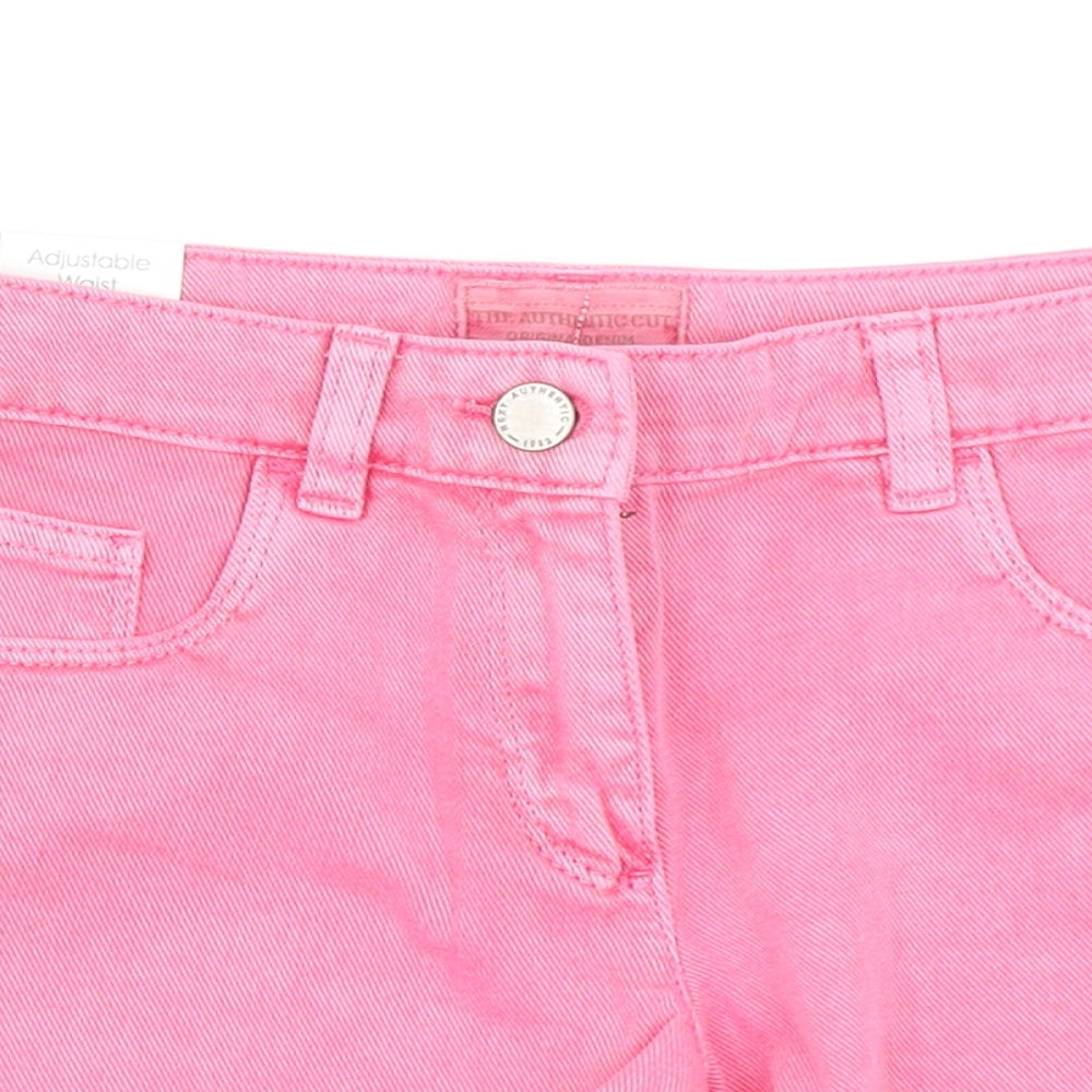 NEXT Girls Pink  Denim Cut-Off Shorts Size 10 Years