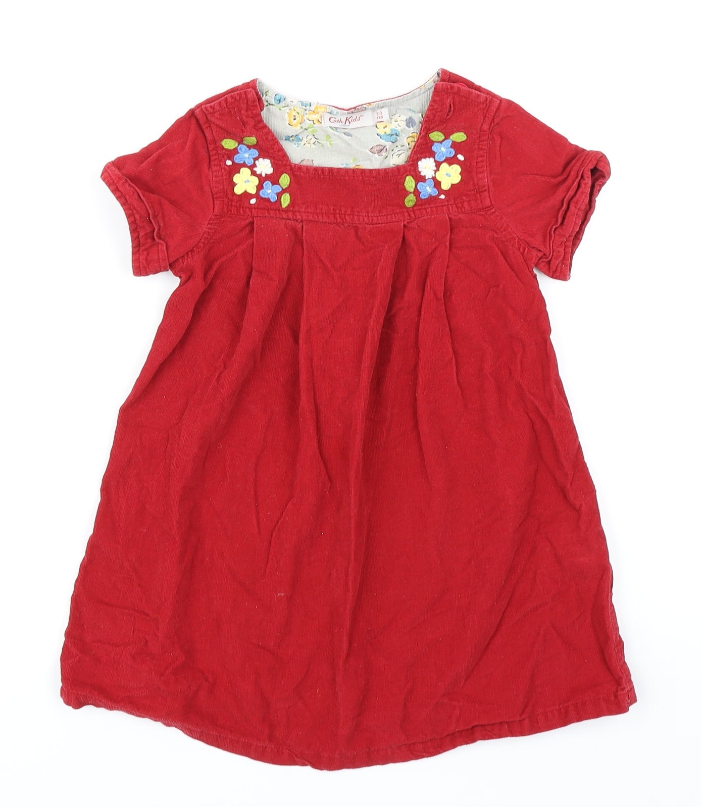 Cath Kids Girls Red  Corduroy A-Line  Size 2-3 Years