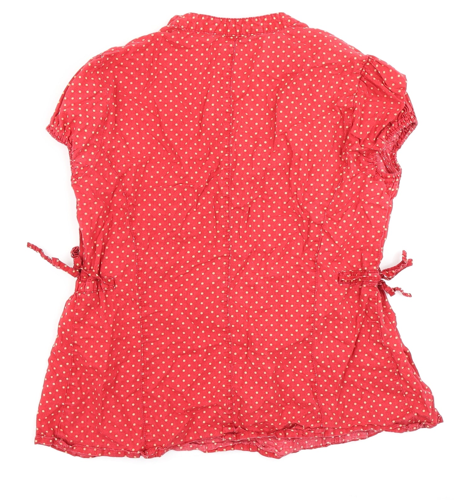 New Look Womens Red Polka Dot  Basic T-Shirt Size 14