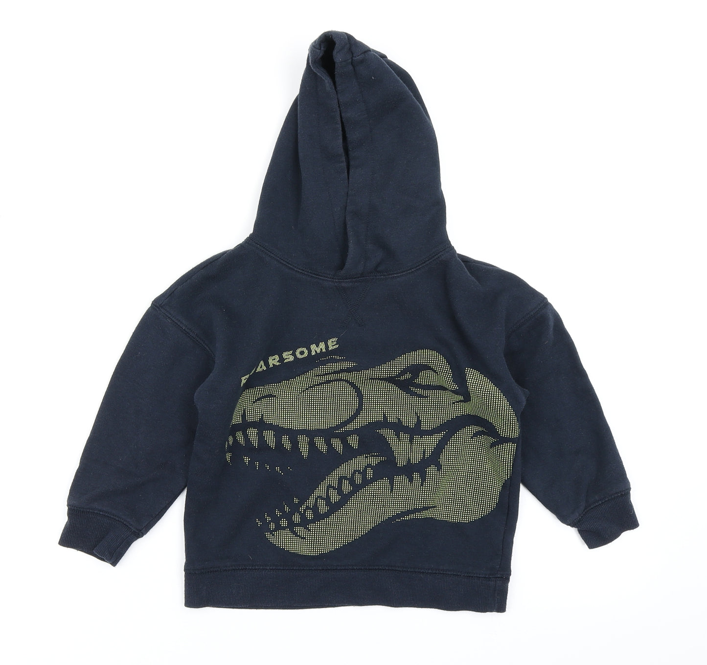 Primark Boys Blue   Pullover Hoodie Size 3-4 Years  - dinosaur