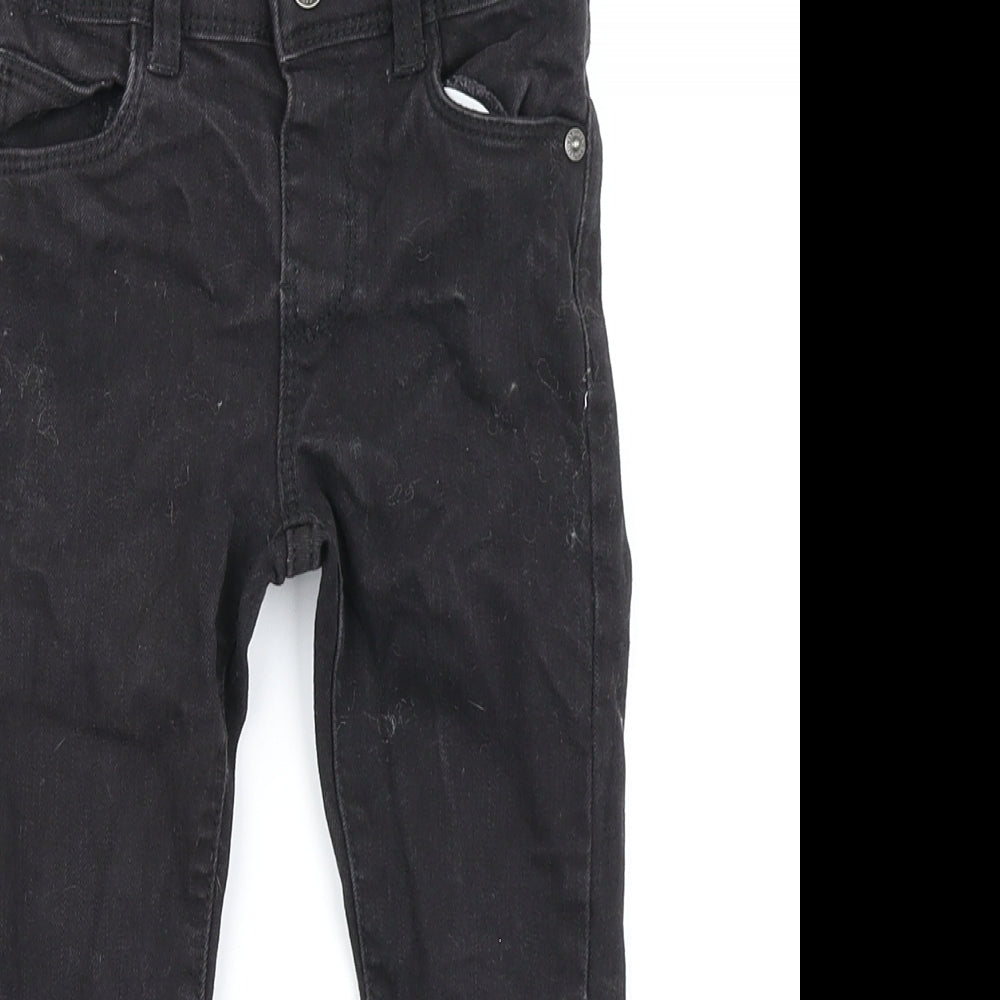 Denim Co Boys Black  Denim Skinny Jeans Size 3-4 Years