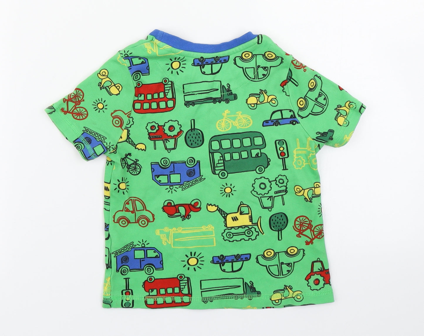 George Boys Green   Basic T-Shirt Size 4-5 Years  - Cars