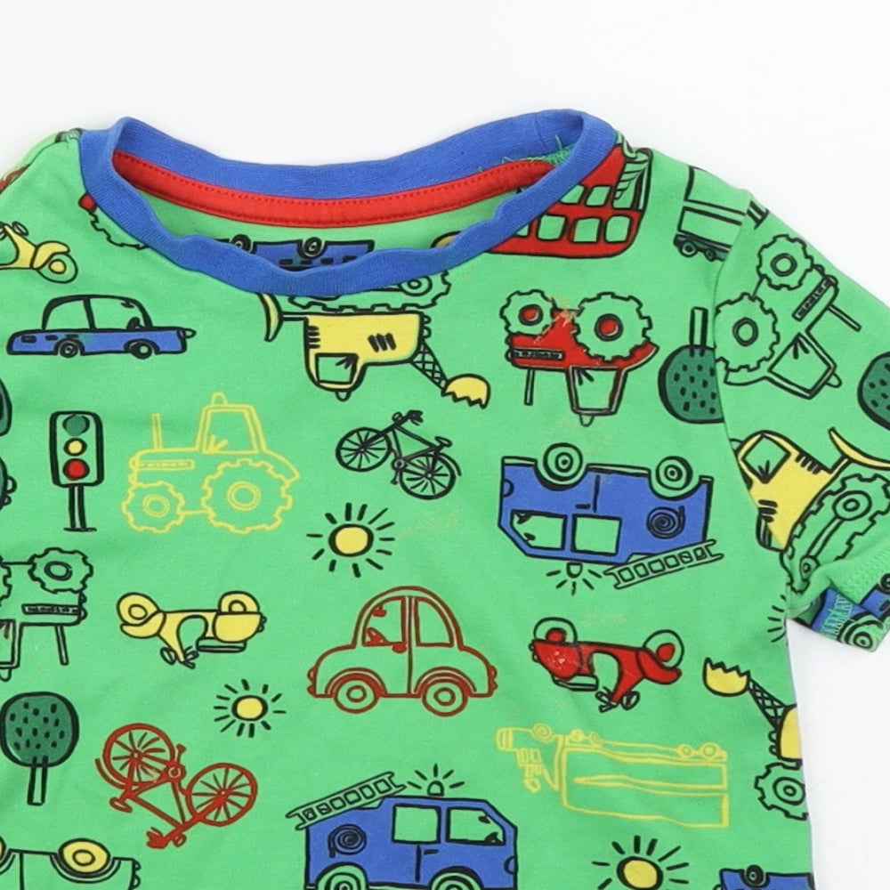 George Boys Green   Basic T-Shirt Size 4-5 Years  - Cars