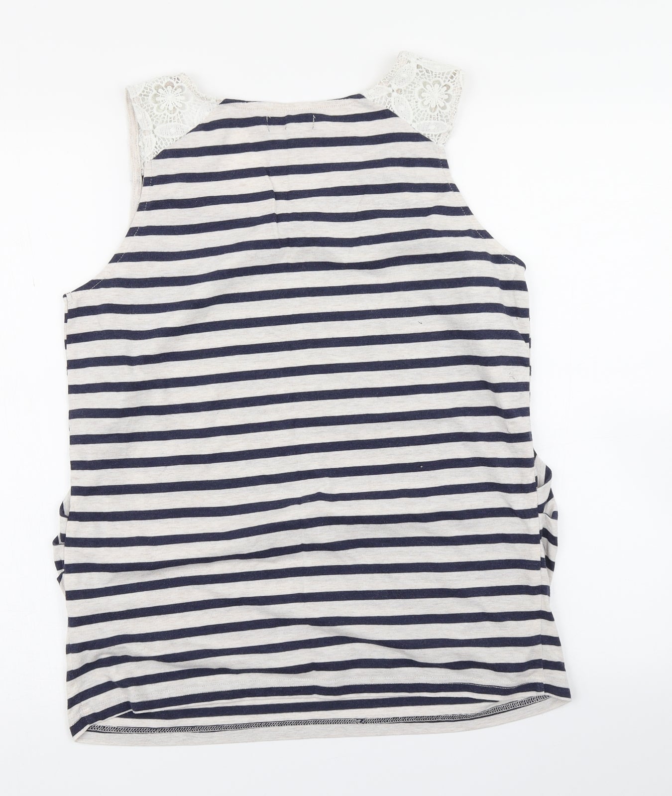 New Look Womens Blue Striped  Basic Tank Size 14