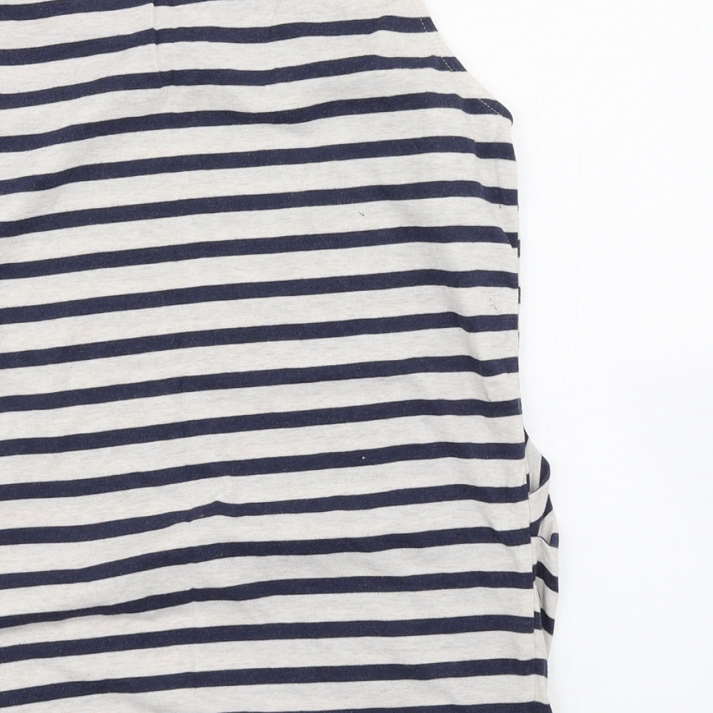 New Look Womens Blue Striped  Basic Tank Size 14