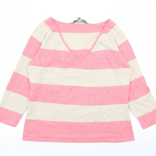 Viz A Viz Womens Multicoloured Striped  Basic T-Shirt Size S