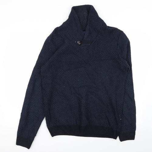 Easy Mens Blue   Pullover Jumper Size M